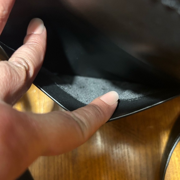 Cole Haan Black and Gold Leather Shoulder Bag with Adjustable Strap - Picture 6 of 14